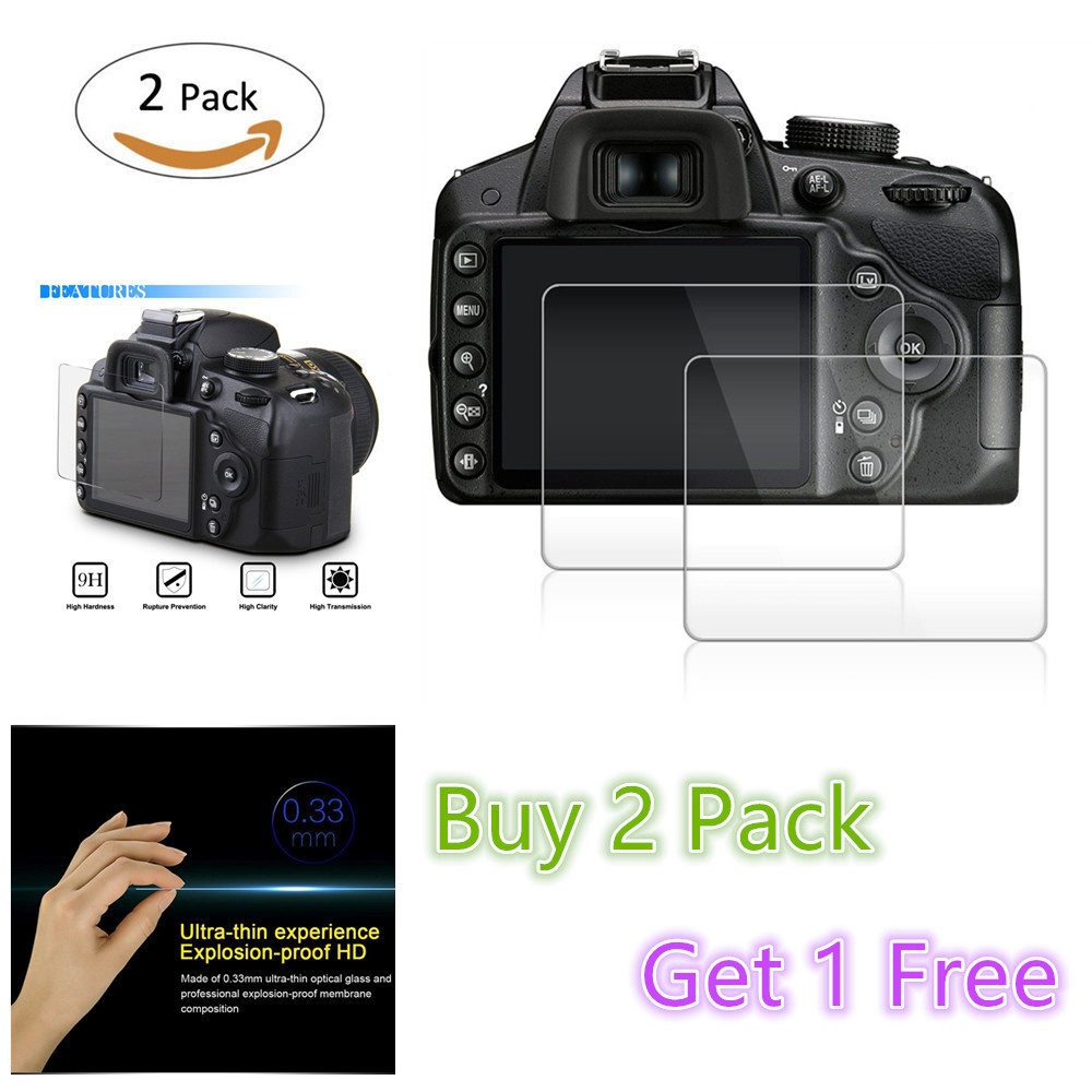 2x Glass LCD Screen Protector For Canon EOS 6D 7D 5D II III IV R7 R6 R5 R3 RP M50 4000D 3000D 2000D 