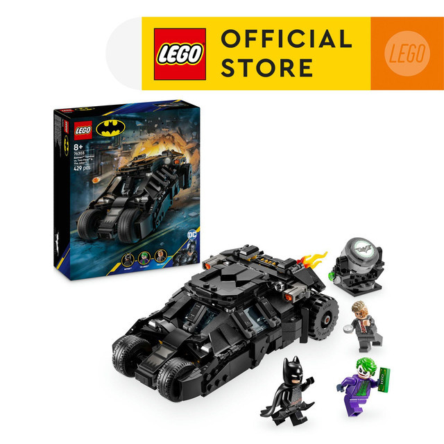 LEGO Super Heroes 76303 Batman Tumbler vs. Two-Face & The Joke (429 Pieces), Building Block, Toys, B