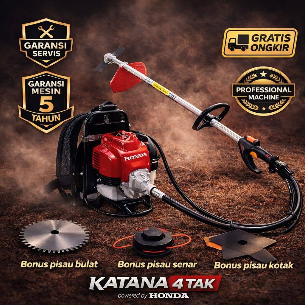 Mesin Pemotong Rumput GX358 Tipe Model  Bonus 3 mata Pisau bulat kotak senar Pemotong Rumput Brush C