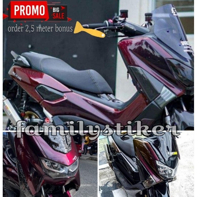skotlet hitam lembayung merah stiker skotlet motor hitam lembayung