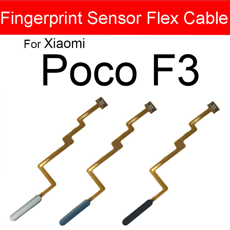 Fingerprint Home Sensor Flex Cable For Xiaomi Poco F3 Menu Key Tou ID Sensor Fingerprint with Power 
