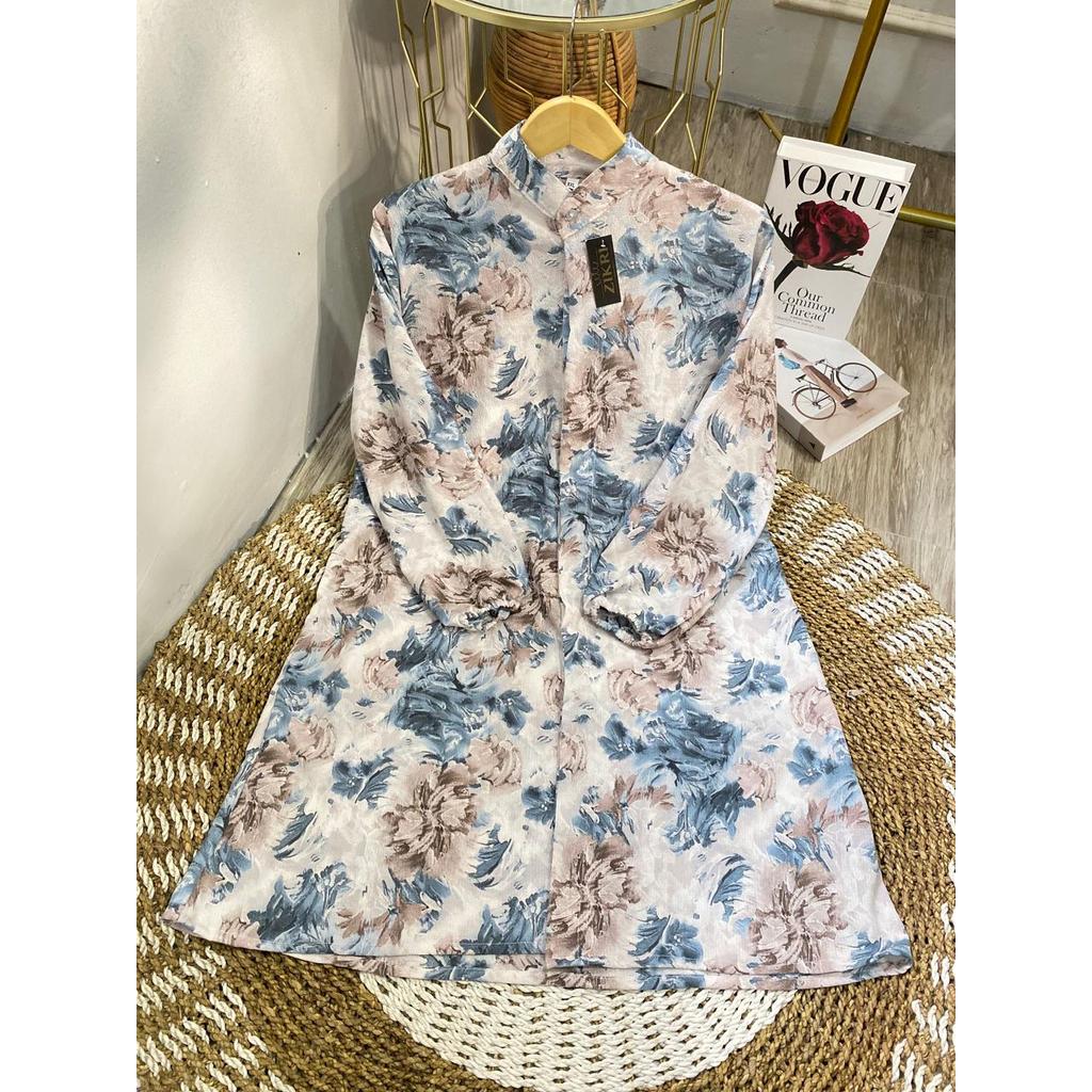 atasan long tunik motif / atasan tunik wanita terbaru/ tunik jumbo ld110 dan ld120 / atasan wanita d