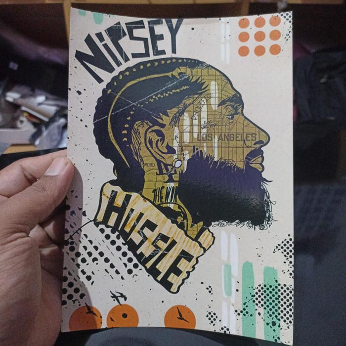 poster pin up rapper nipsey hussle hip hop hiasan dinding