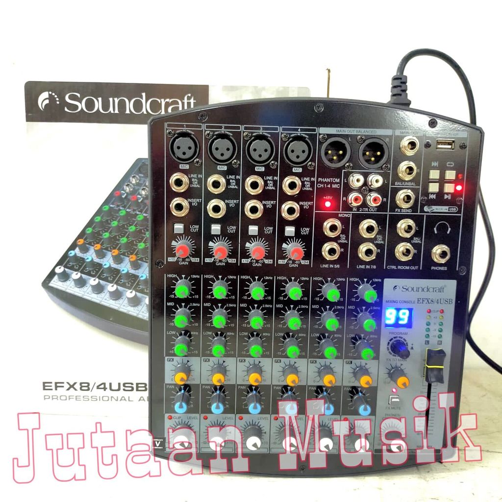 Mixer Soundcraft EFX 8/4 USB / mixer audio efx 8/4