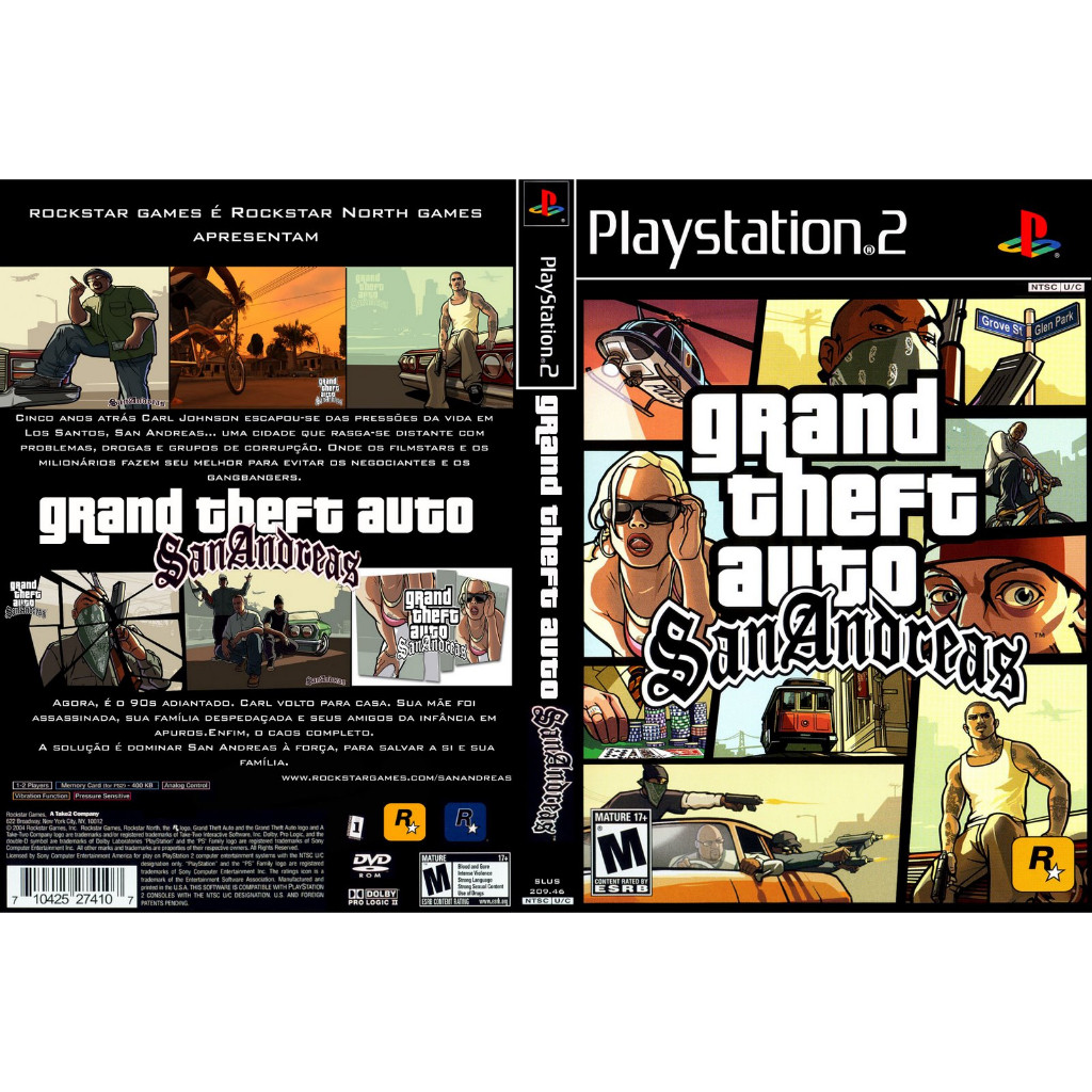 Grand Theft Auto - San Andreas (GTA SA) GAME PS2 UNTUK PC LAPTOP ANDROID