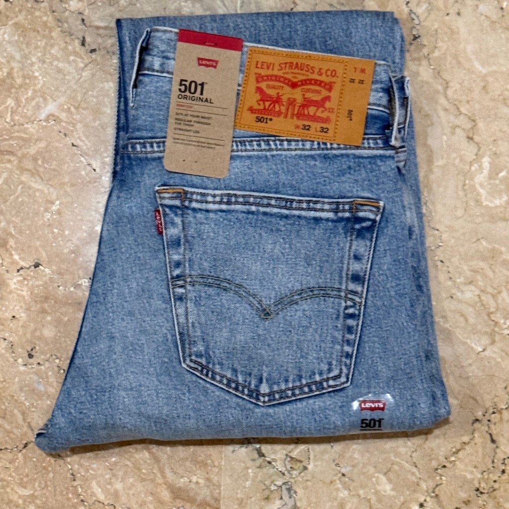 Celana Panjang Jeans Pria 501 Original Stretch Light wash 501-3801