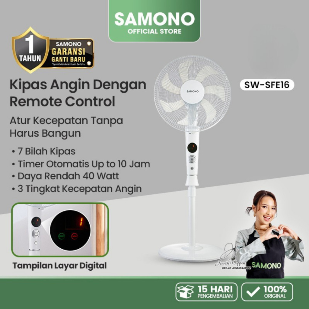 SAMONO Kipas Angin Standing Digital | kipas angin berdiri | kipas angin | kipas murah | fan | kipas 
