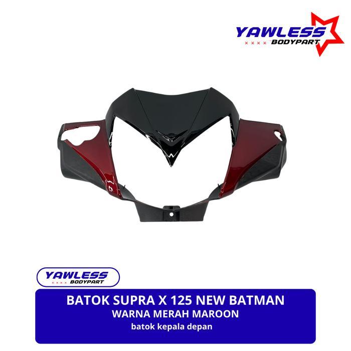 batok depan supra x 125 batman warna merah + reflektor supra x 125 / batok lampu supra x 125 - Depan