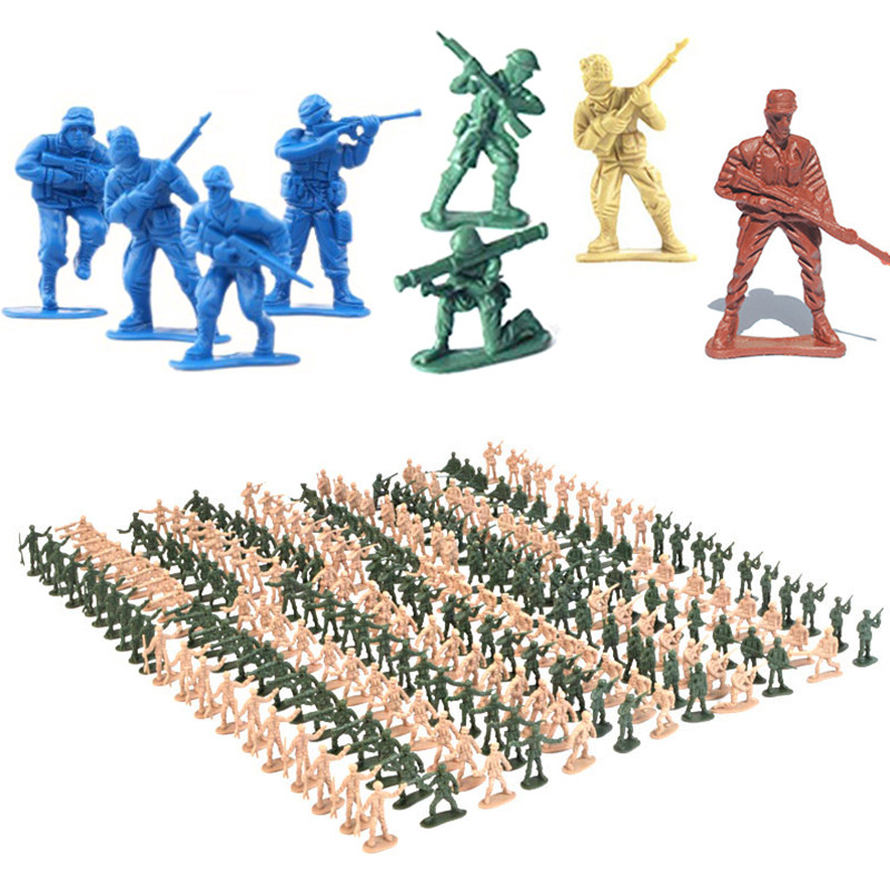 30PCS/Set Colorful Plastic Army Soler Model Simulation Military Sandbox Y Decorative Mutiple Poses M