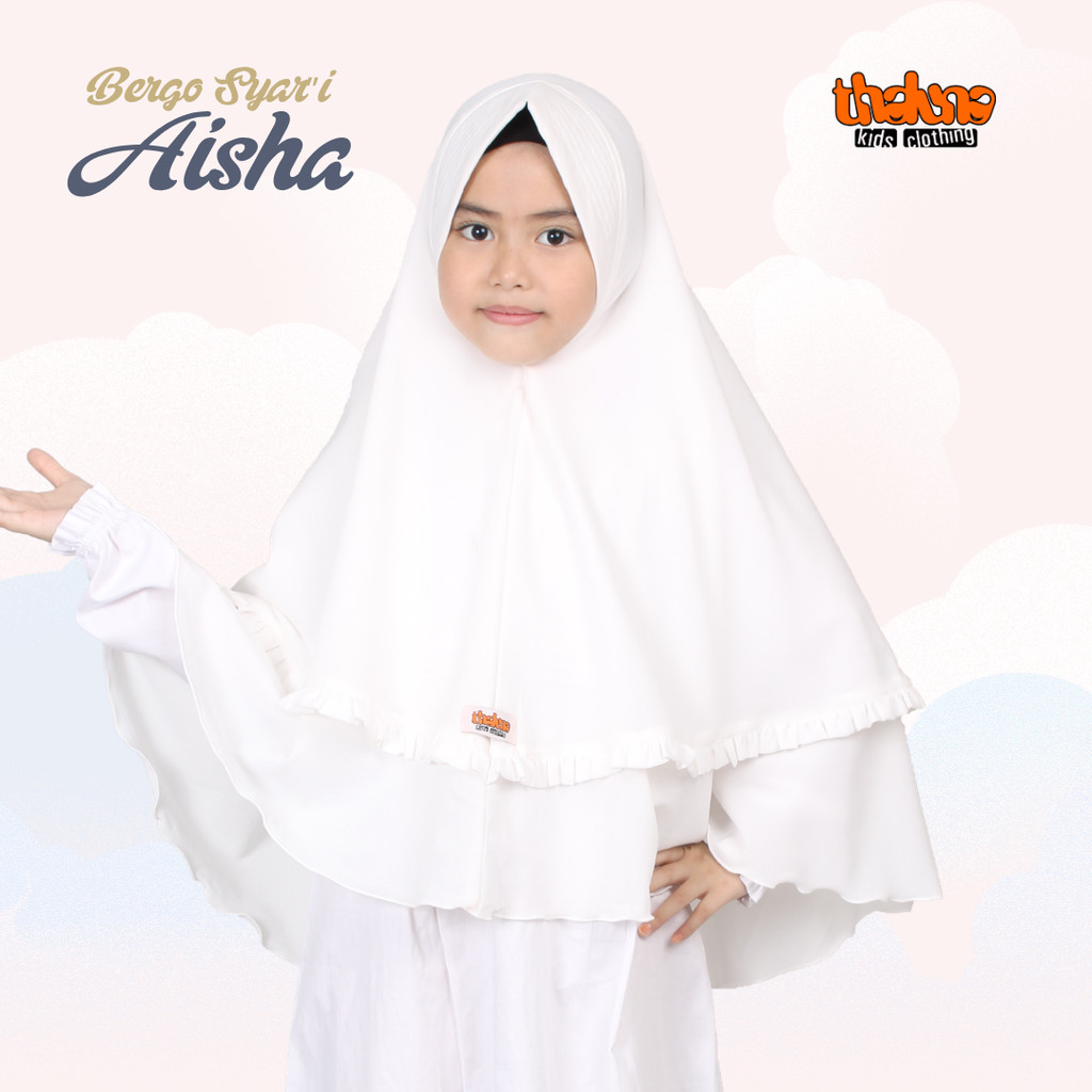 Jilbab Anak Instan Thaluna Kids Bergo Syar'i Aisha Kerudung Harian Adem Perempuan