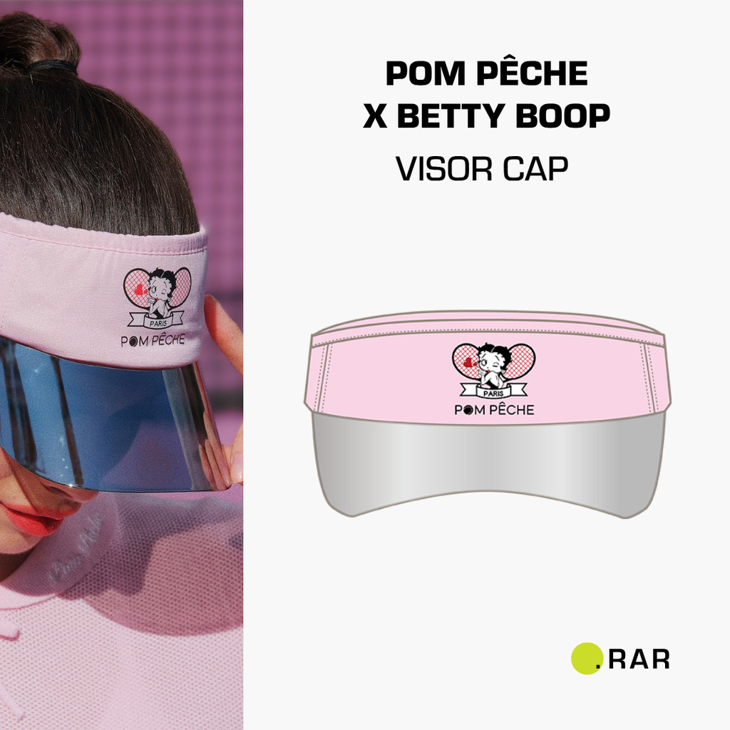 Pom Peche x Betty Boop Visor Cap - Pink - Topi Olahraga Wanita