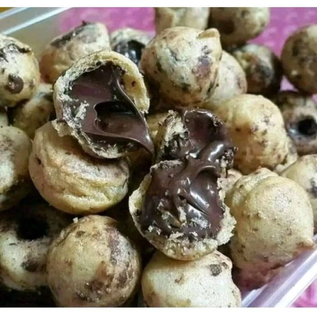 Soes Kering Coklat / Kue Sus Kering Isi Coklat 500 Gram