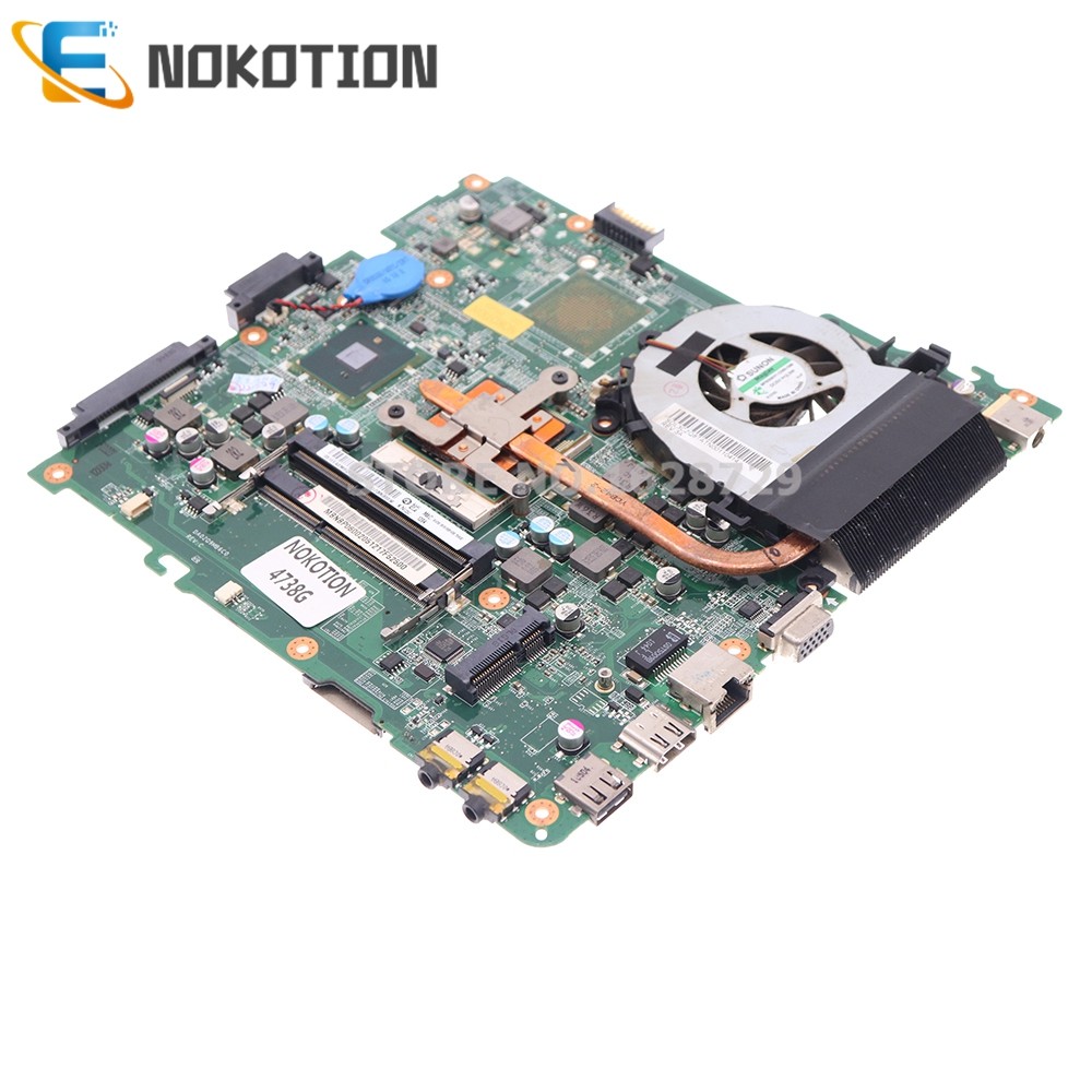 For Acer aspire 4738 4738Z Laptop Motherboard MBNBP06002 DA0ZQ9MB6C0 HM55 DDR3 With I3+Heatsink