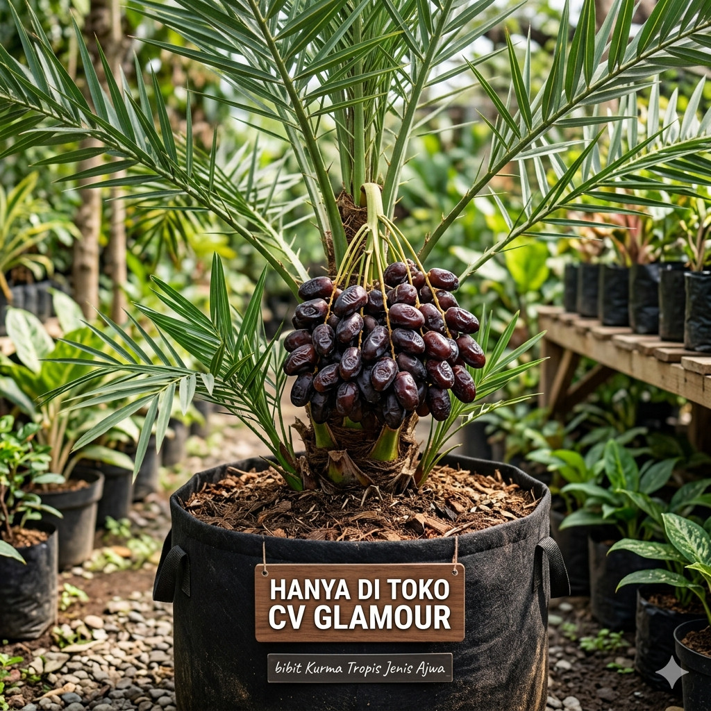 Bibit Pohon Kurma Tropis Jenis Ajwa / Bibit Buah Kurma Ajwa Asli Bibit Tanaman Super Unggul CV GLAMO