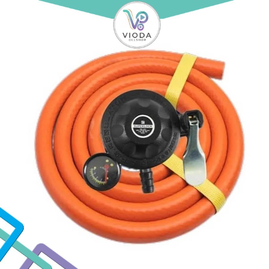 GASCOMP GRS 915 Set Regulator + Selang Gas LPG 3kg 12kg Original