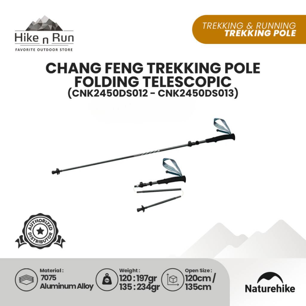 Naturehike Trekking Pole Lipat Chang Feng CNK2450DS012 Trekpole Carbon Aluminium Outdoor CNK2450DS01