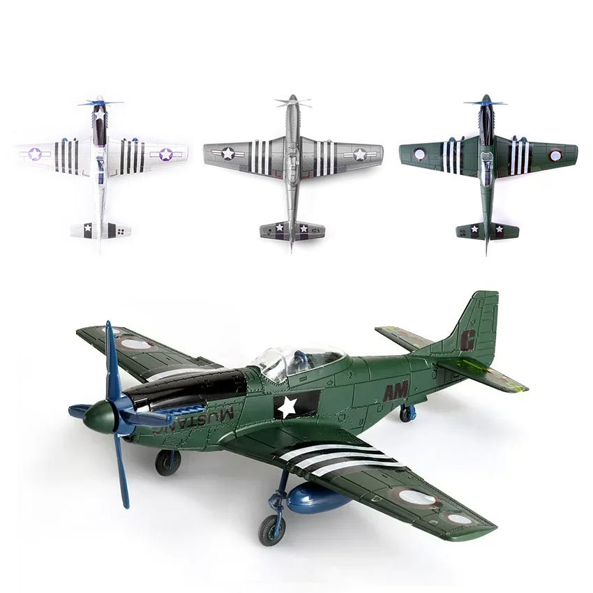 P-51 American Mustang Model Kit Miniatur Diecast MUSTANG Skala 1:48 Mustang Fighter Model Pesawat Te