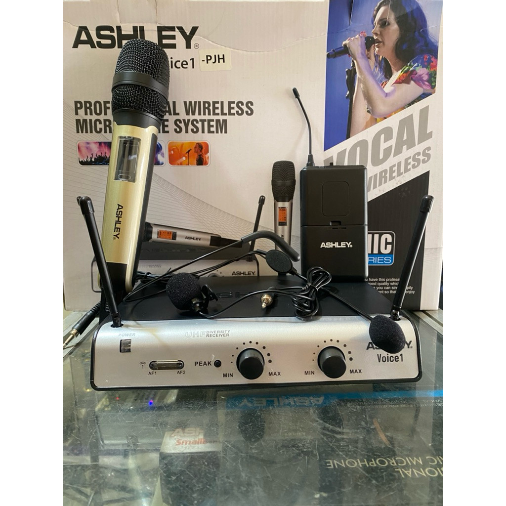 Mic Wireless Ashley Voice 1 PJH Pegang Jepit Handle