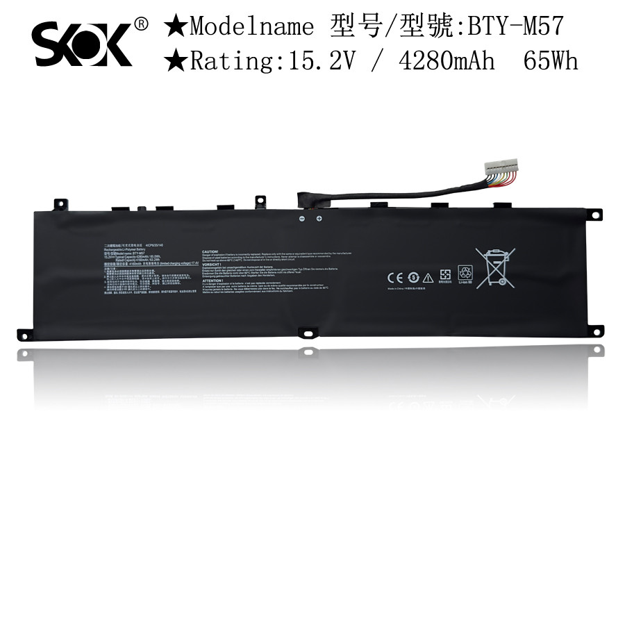 BTY-M57 Laptop Battery Replace for MSI GP66/GP76 Leopard 10UE 10UG 10UH 11UE 11UG 11UH MSI Vector GP