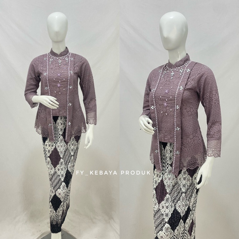 Atasan Kebaya wisuda model kutu baru hijab kebaya modern kombinasi payet