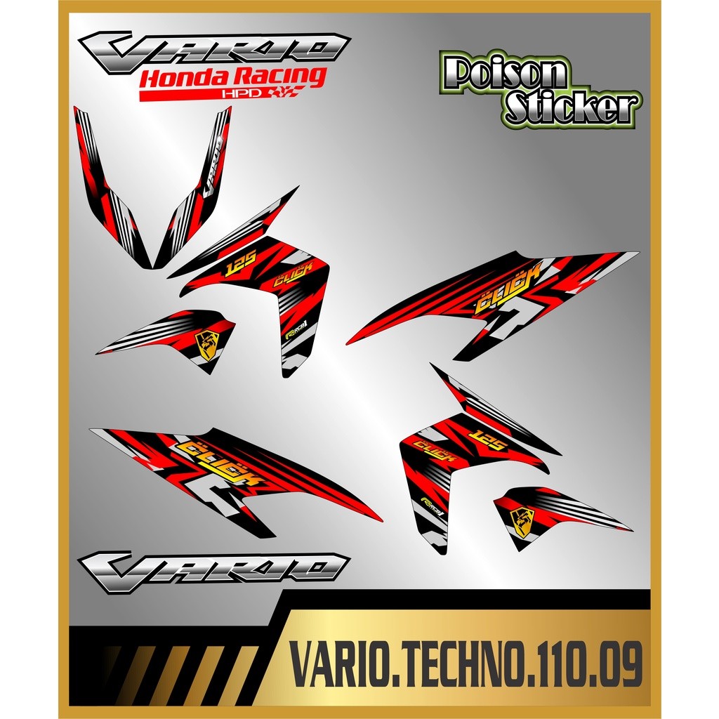 STRIPING STICKER VARIO TECHNO 110 STIKER VARIO TECHNO 110 NEW STICKER LIS LIST HONDA VARIO TECHNO 11