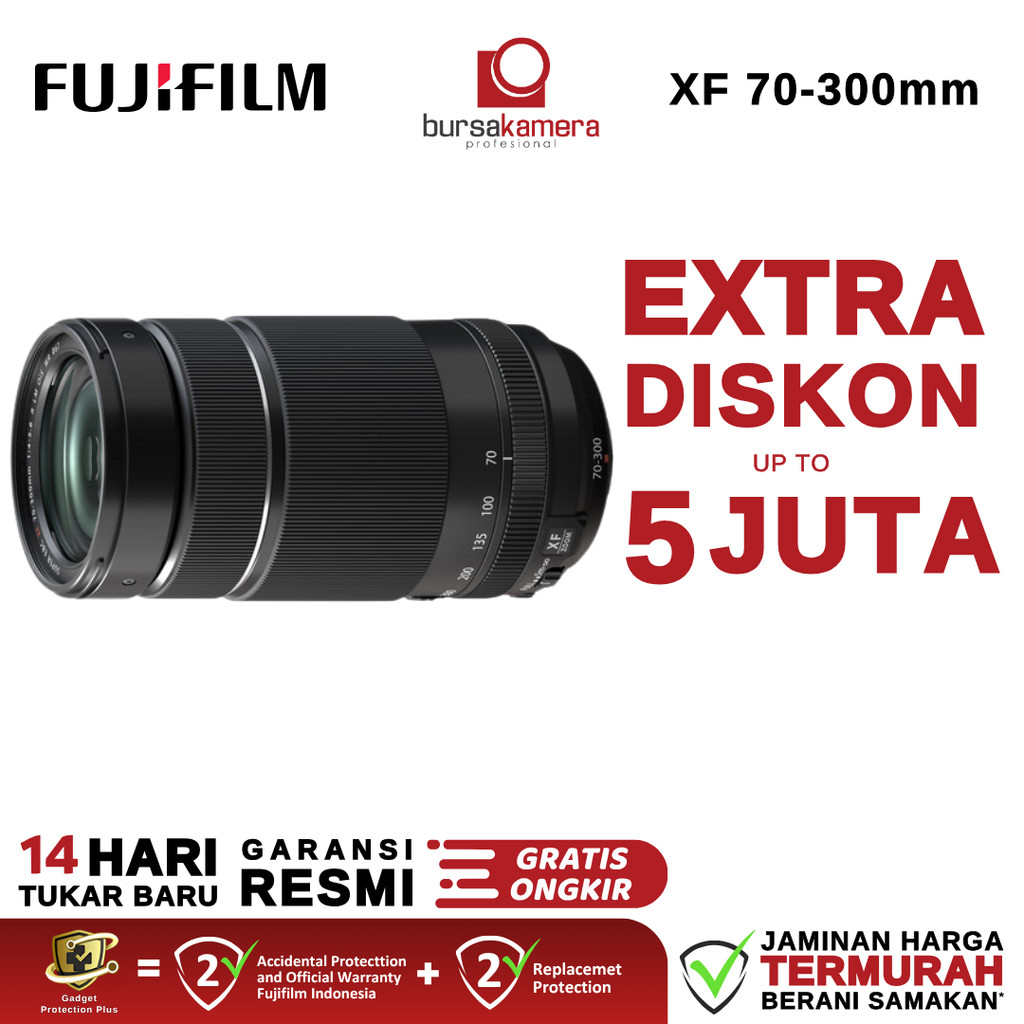 Fujifilm XF 70-300mm F4-5.6 R LM OIS WR Fujinon XF70-300mm Garansi Resmi