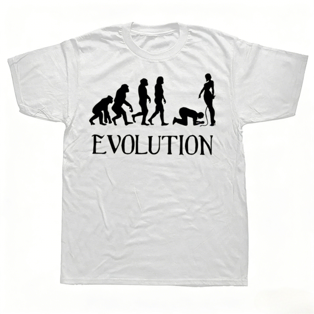 Interesting BDSM Evolution Summer New Style Men's and Women's Cotton Casual Comfortable Printed T-sh