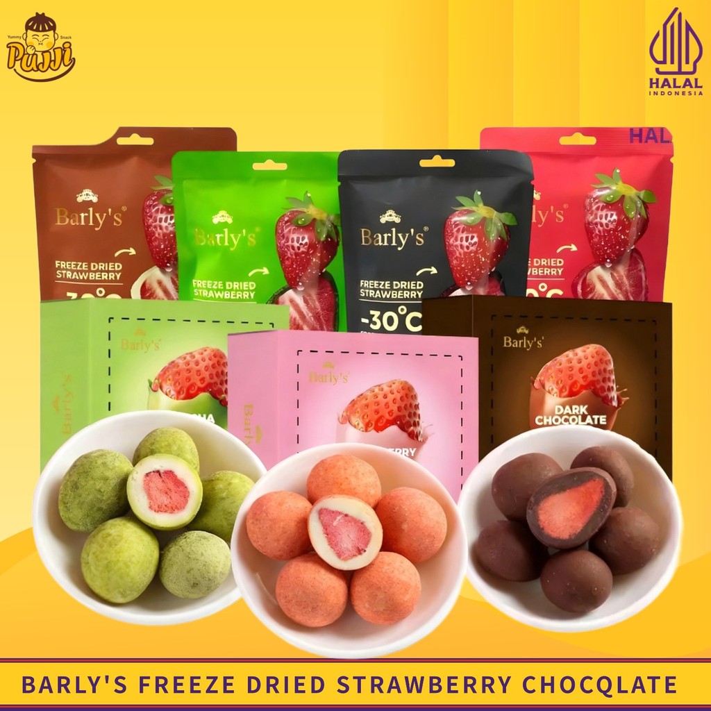 Barly's Freeze Dried Strawberry Chocolate & Truffle Chocolate 60g
