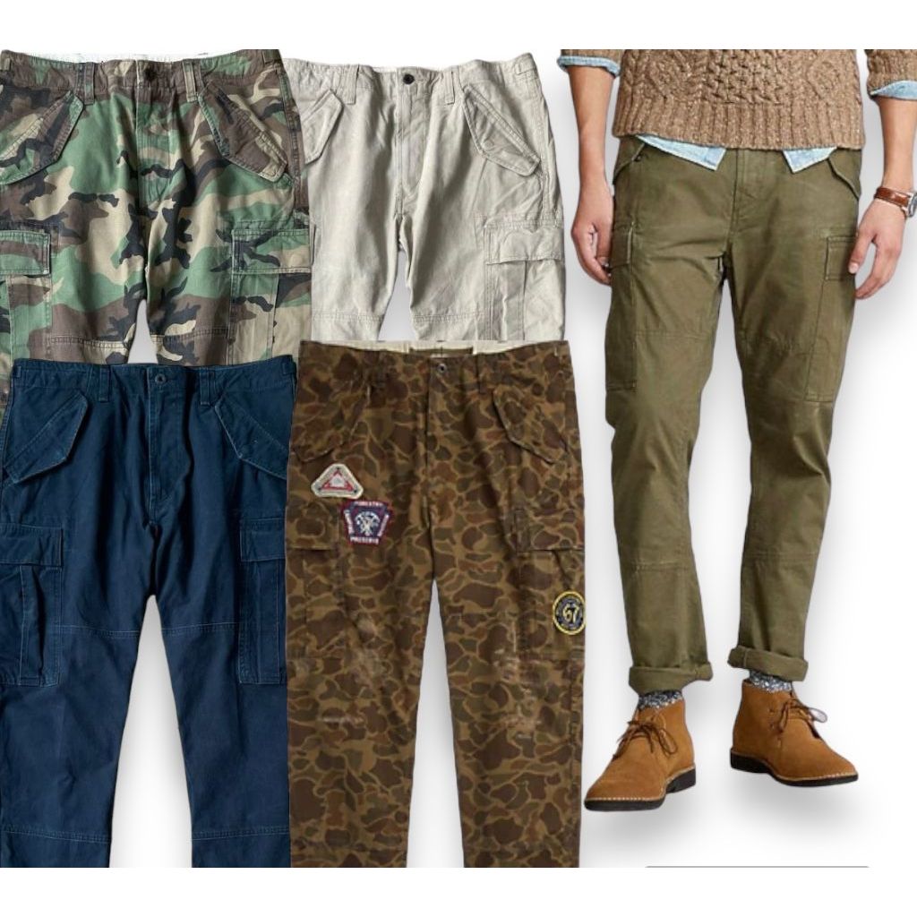 CARGO PANTS CAMO CANVAS SLIM FIT PRL BIG SIZE EROPA SISA EKSPORT