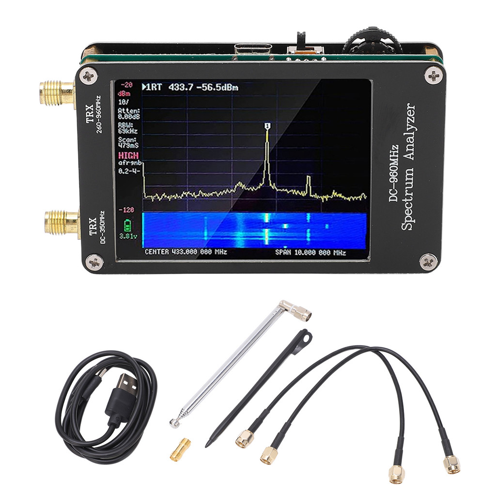 Spectrum Analyzer MF HF VHF UHF Input 4 Modes 2.8in  Portable Spectrum Analyzer  Generator Spectrum 