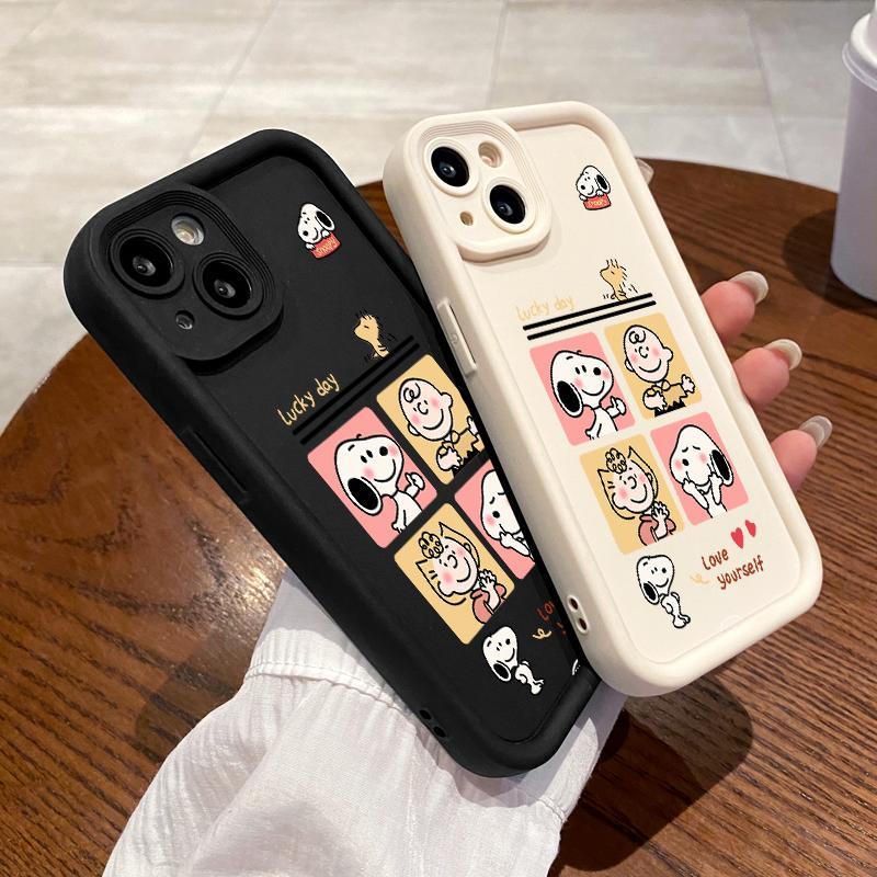 Soft Case OPPO Reno5 4G 5G Reno3 Reno4 F Lite K Z Reno6 Shockproof Cases Anime Snoopy Casing Ponsel