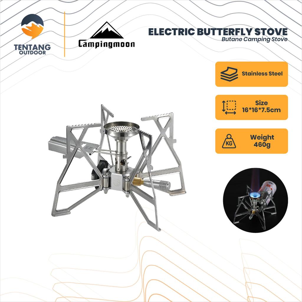 Kompor Potabel CAMPINGMOON XD-3F Butterfly Stove Kompor Camping Outdoor Mendaki Hiking
