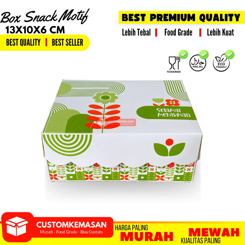 Dus Snack | Box Snack | Dus Snack Motif | Box Snack Ukuran 13x10x6 | Dus Snack Serbaguna | Dus Snack