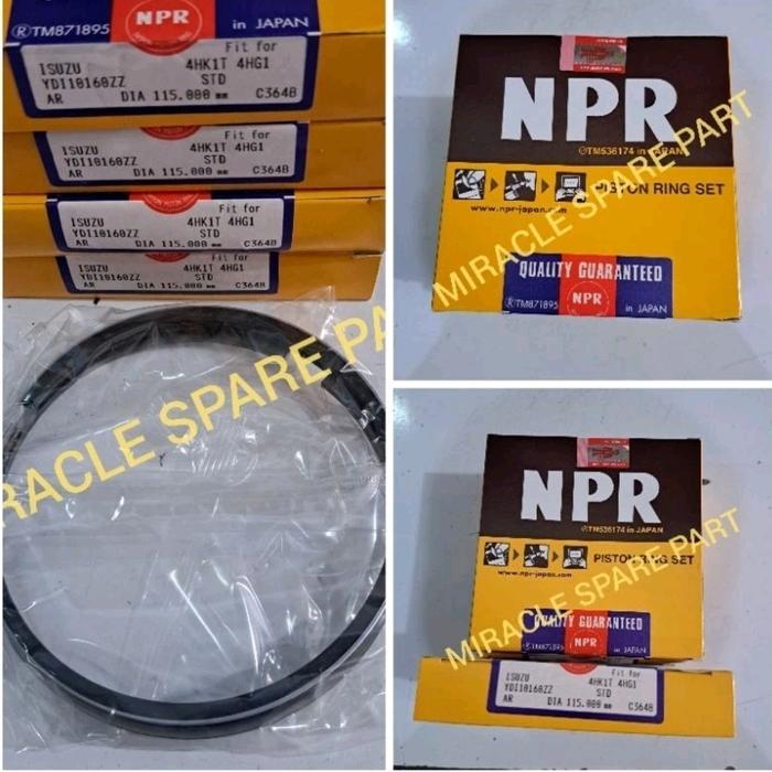 Ring Piston Set Ring Seher Seker Isuzu ELF NKR71 NMR71 4HG1 NPR JAPAN SPAREPARTS MOBIL