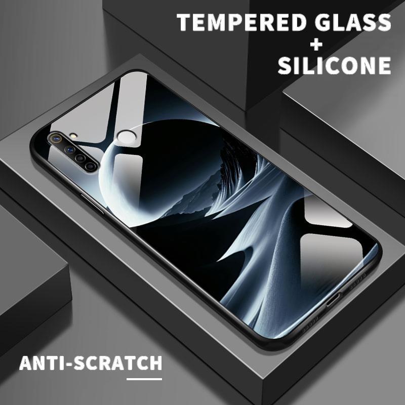 Tempered Glass Case For Realme Narzo 10 20 Pro 20A 30 5G 30A 50 4G 50A Prime 50i N53 N55 Silicone Ba