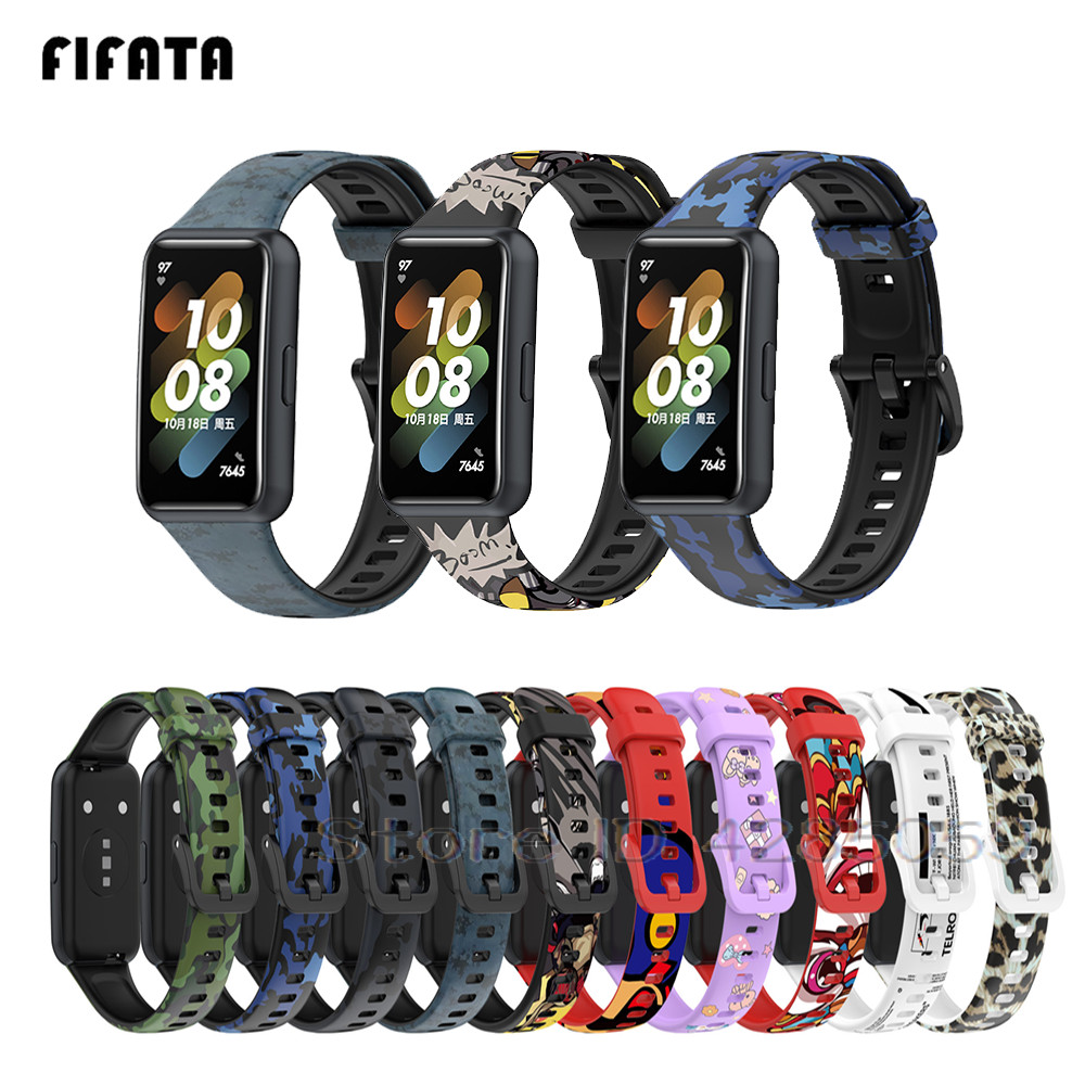 Silicone Wat Band For Huawei band 7 Sport Replacement Wrist Strap for Huawei band7 smart bracelet Ad