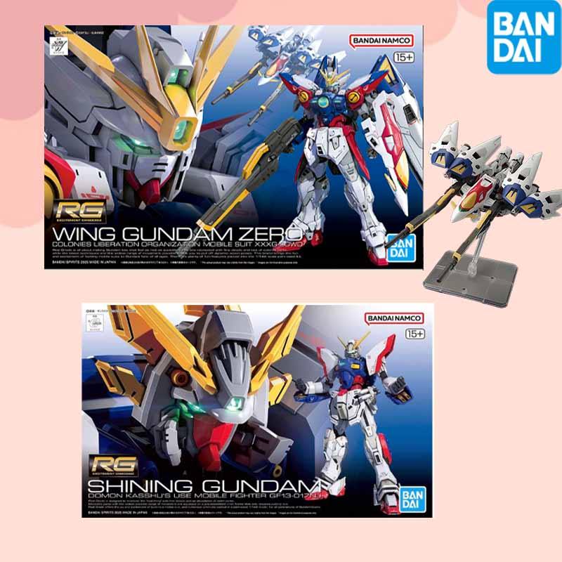 Acrylic sign Bandai Original GUNDAM RG Series SHINING GUNDAM WING GUNDAM ZERO  Anime Action Figure A