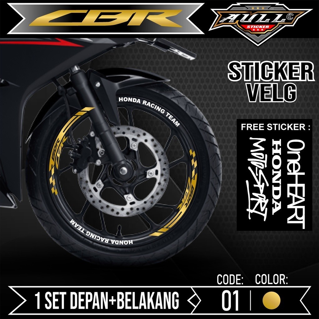 STICKER STIKER Cutting Velg CBR 150R - Aksesoris Stiker Cutting Sticker List Velg Motor Honda CBR150