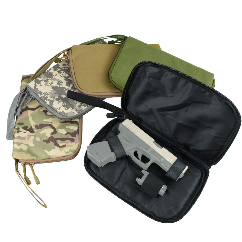 Tactical Concealed Carry Pistol Bag Portable Gun Holster For 1911 G17 G19 Handgun Magazine Pouch Hun