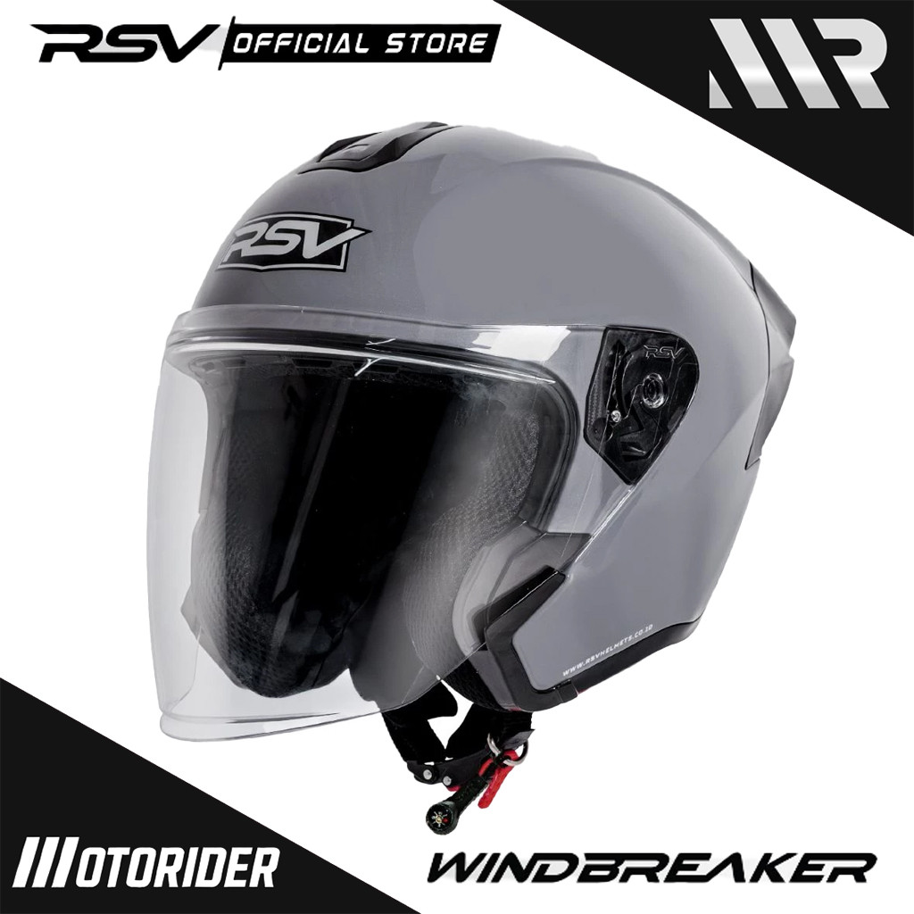 HELM RSV WINDBREAKER PLATINUM GREY RSV HELMET HALF FACE