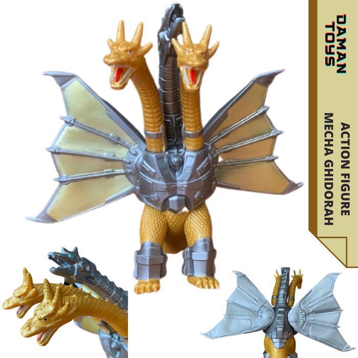 Mawar wangi Mainan Ghidorah King Of Monster Godzilla Action Figure Gidorah Toys - Mecha Ghidorah