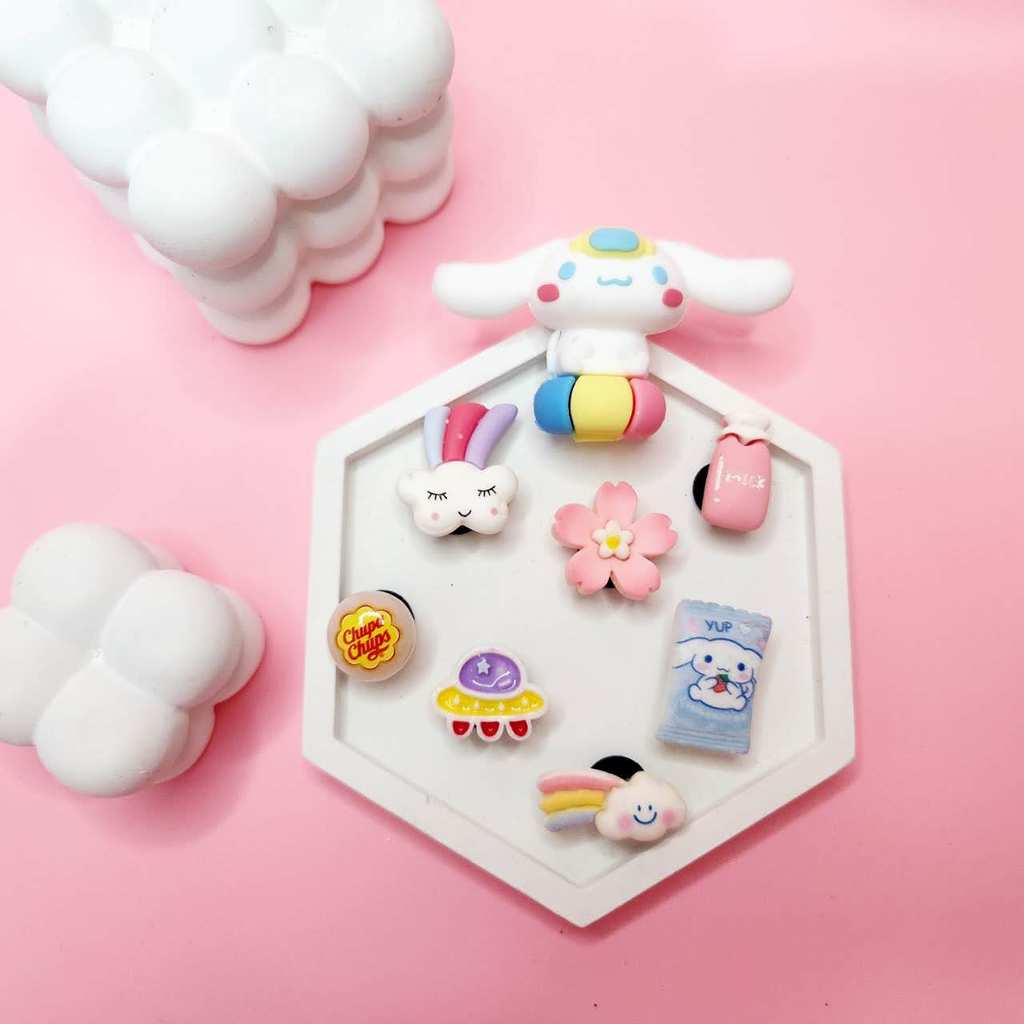 Pin Charm Aksesoris Hiasan Sandal Baim Pin Kancing Sendal Kodok Bahan Pvc