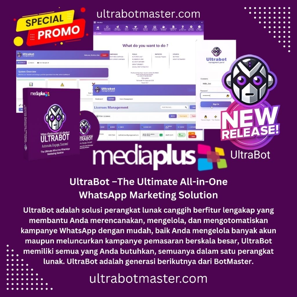 UltraBotMaster | UltraBot Best WhatsApp Marketing Tool | UltraBot Next Generation BotMaster | UltraB