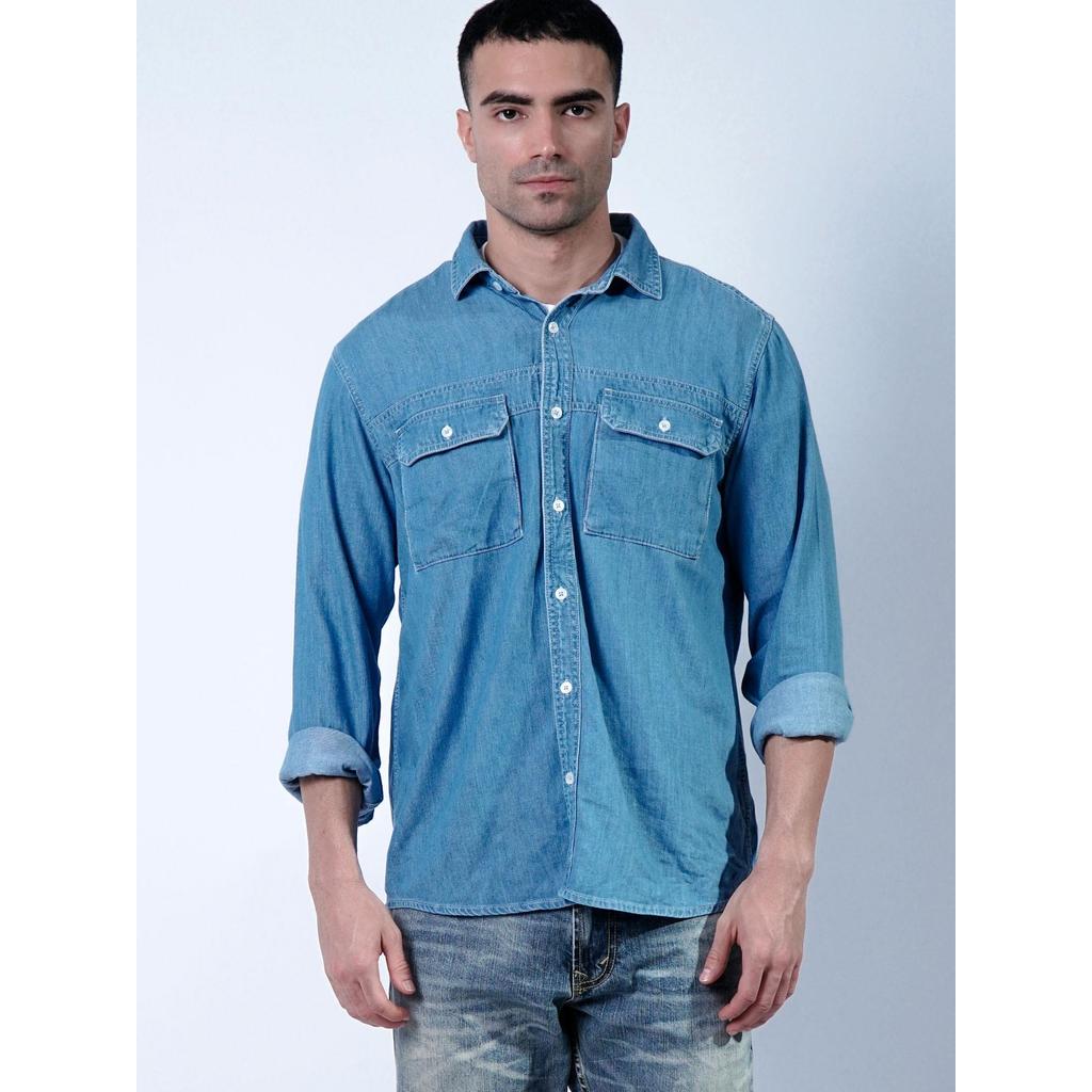 Lois Kemeja Lengan Panjang Denim KLL581D