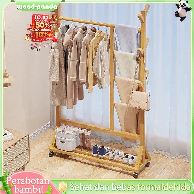 Stand Hanger Gantungan Baju kayu Gantungan Berdiri Stand Hanger Serbaguna Stand Hanger Triangle
