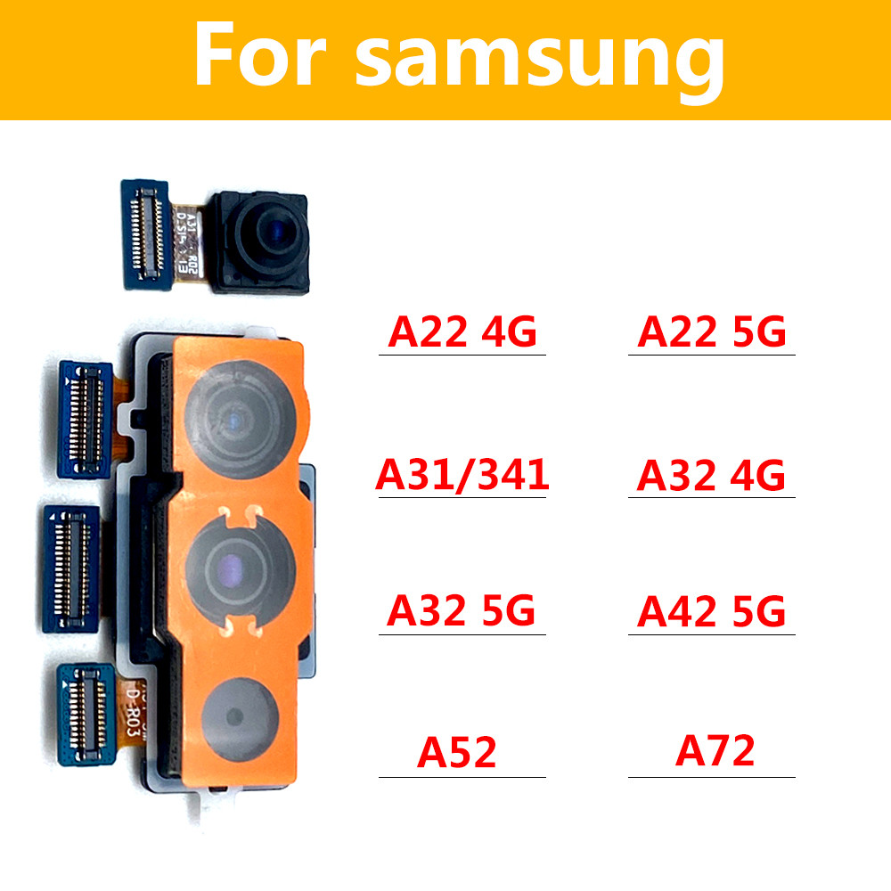 JIARUILA Kamera Depan Dan Belakang Fleksibel Untuk Samsung A52 A72 A31 A41 A22 A32 A42 4G 5G Modul K