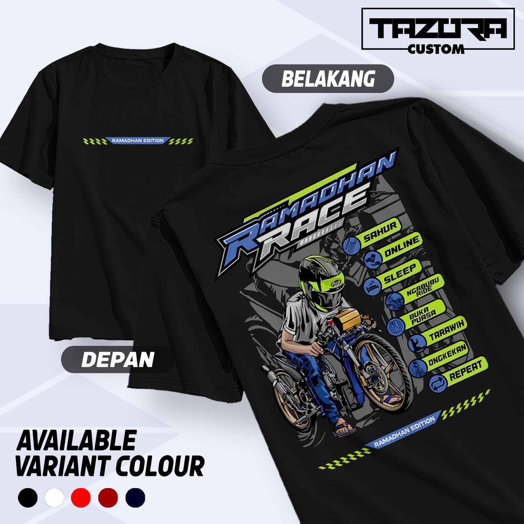 Kaos Ramadhan Race 2025 Marhaban Ya Balapan Drag Bike Baju Ramadan Race Repeat Racing Motor Herex Ts