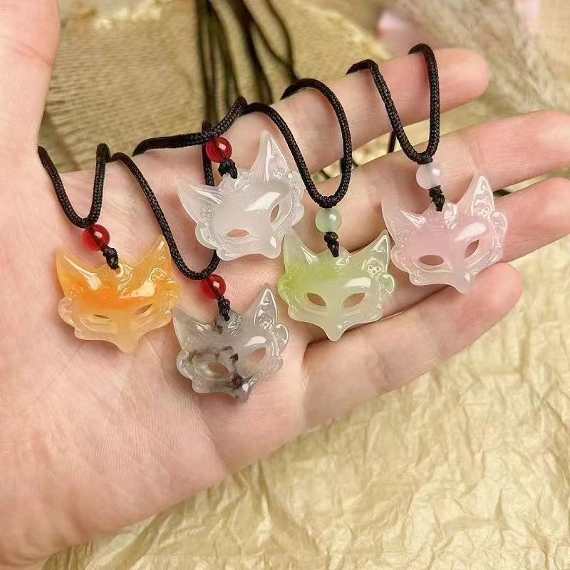 New Style Fox Mask Necklace National Style Aesthetic Pendant Guardian Fox Necklace Men and Women Bra