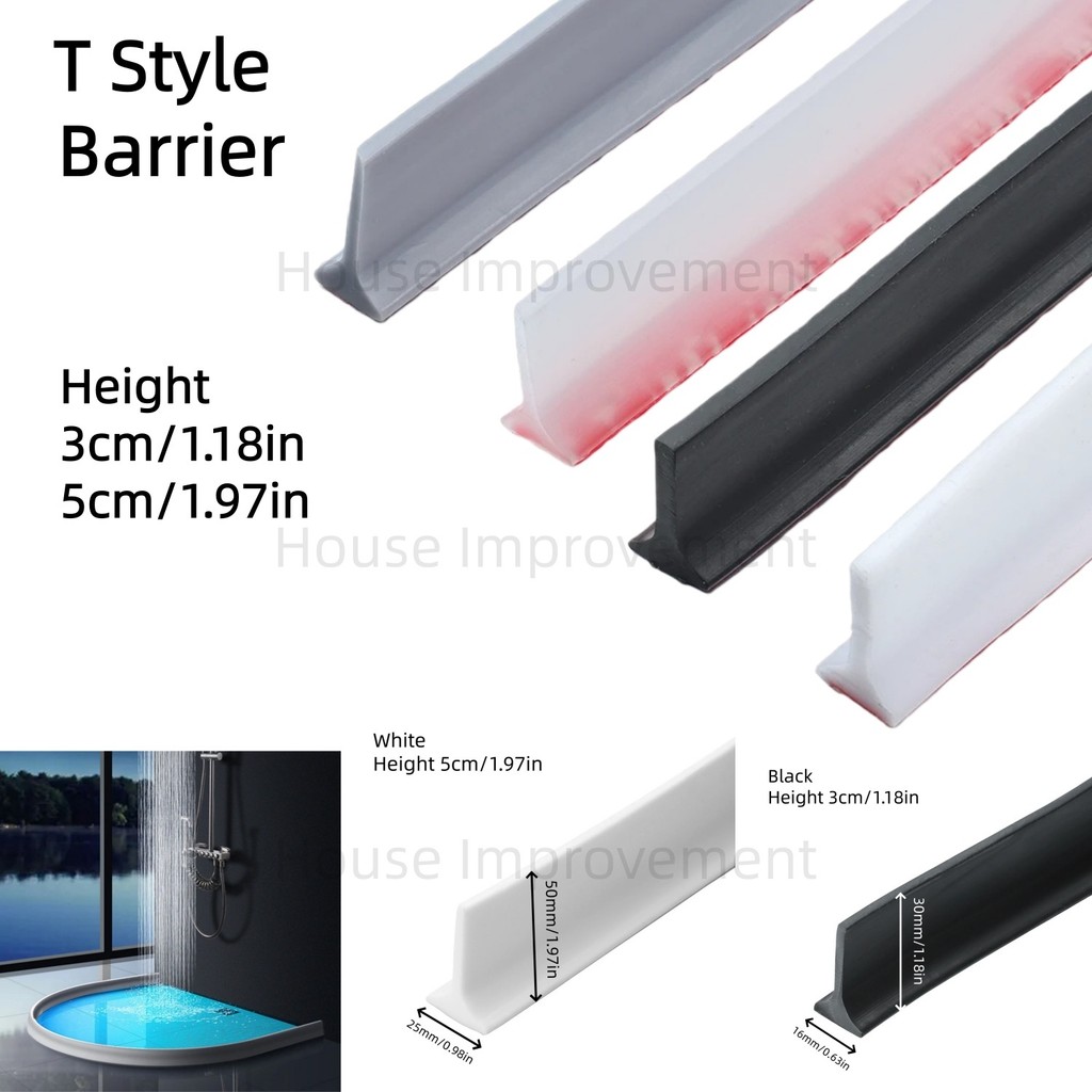 Water Stopper Guard Collapsible Shower Threshold Water Dam Dry And Wet Separation Efficient Water Re