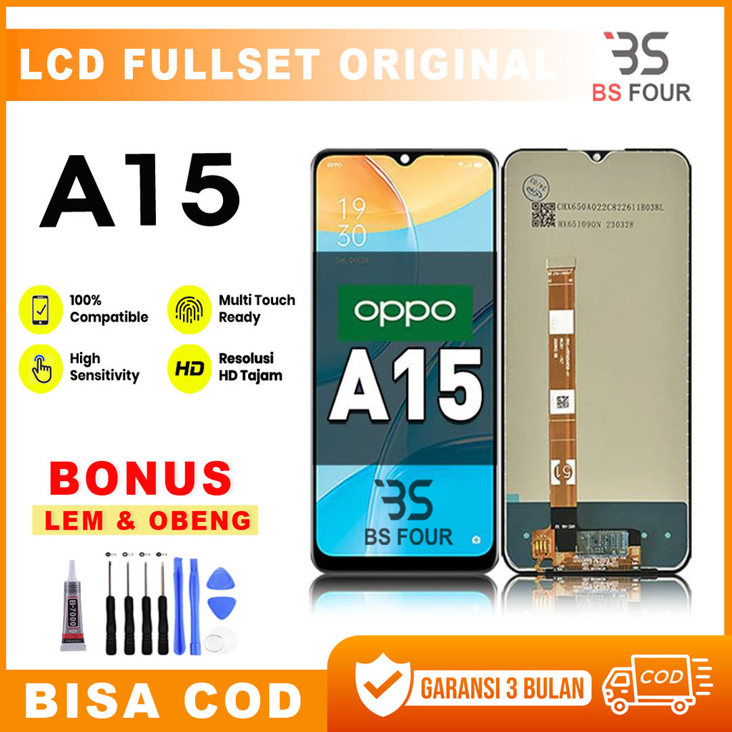 LCD OPPO A15 original Fullset touchscreen COD